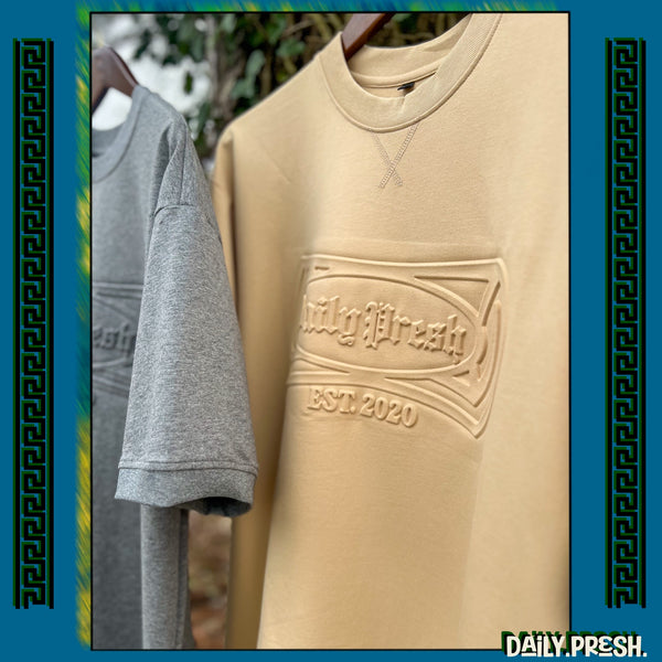 DAILY PRESH FRENCH TERRY EMBOSSED TEE S/S